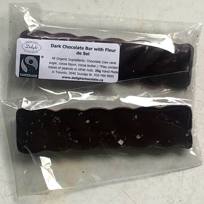 Delight Mini Dark Chocolate Bar with Fleur de Sel. - Allons Y  Delivery