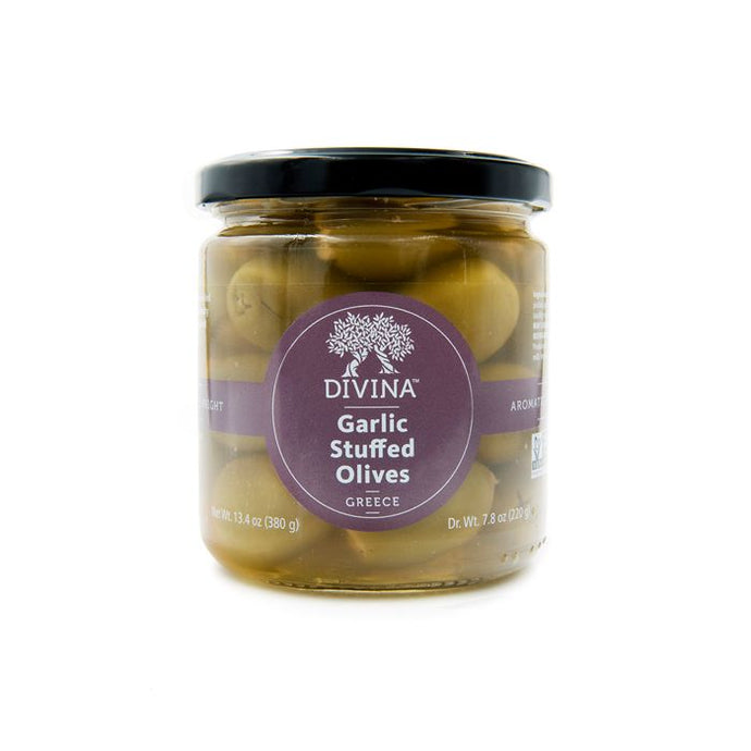 Garlic Stuffed Olives - Allons Y  Delivery