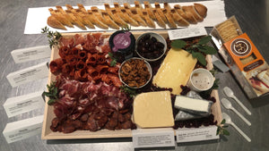 Cheese and Chacuterie Platter with Wine - Allons Y  Delivery
