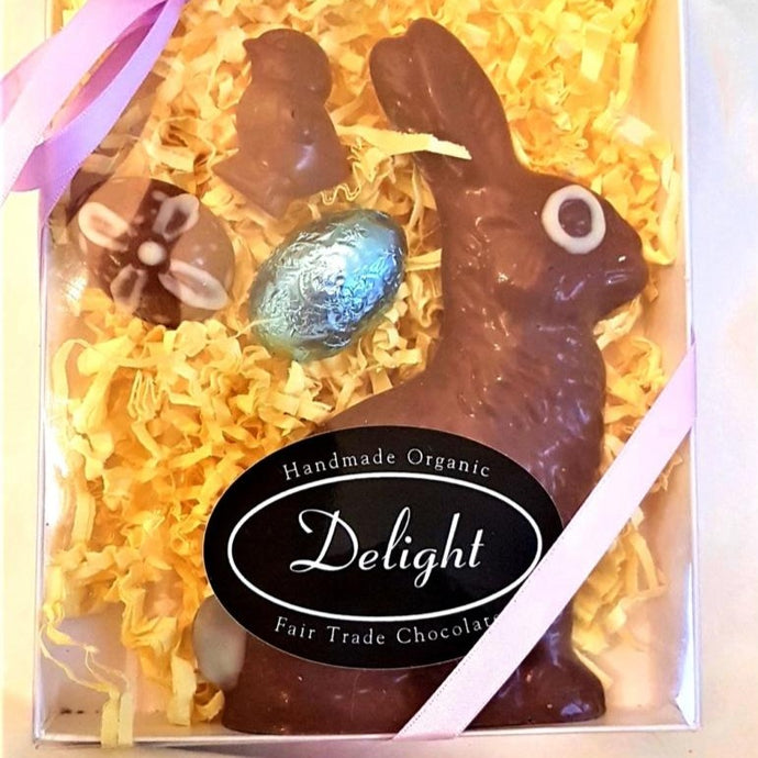 Peter Cotton Tail with Foil Egg, Caramel Egg & Chocolate Chick - Allons Y  Delivery