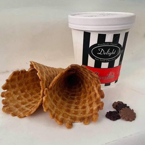 Dairy Free Ice Cream Kit for 2 - With Dairy Free, Gluten Free Handmade Waffle Cones - Allons Y  Delivery