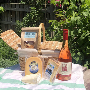 Picnic Basket with Artisanal Cheese & Rosé - Allons Y  Delivery