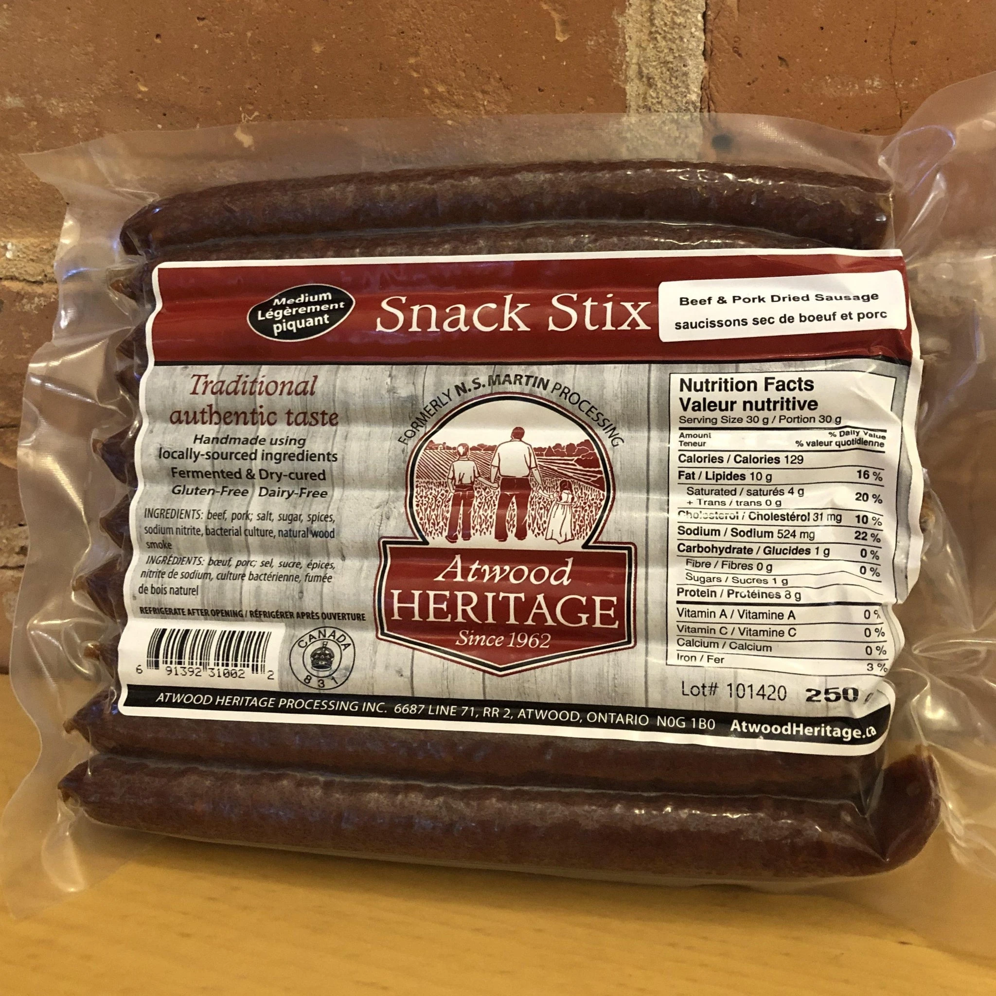 Beef and Pork Dried Sausage (Medium) - Allons Y  Delivery