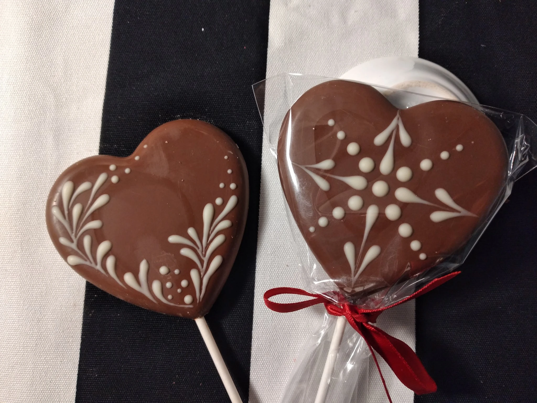 Delight Hand Painted Chocolate Valentine’s Heart Lollies. - Allons Y  Delivery
