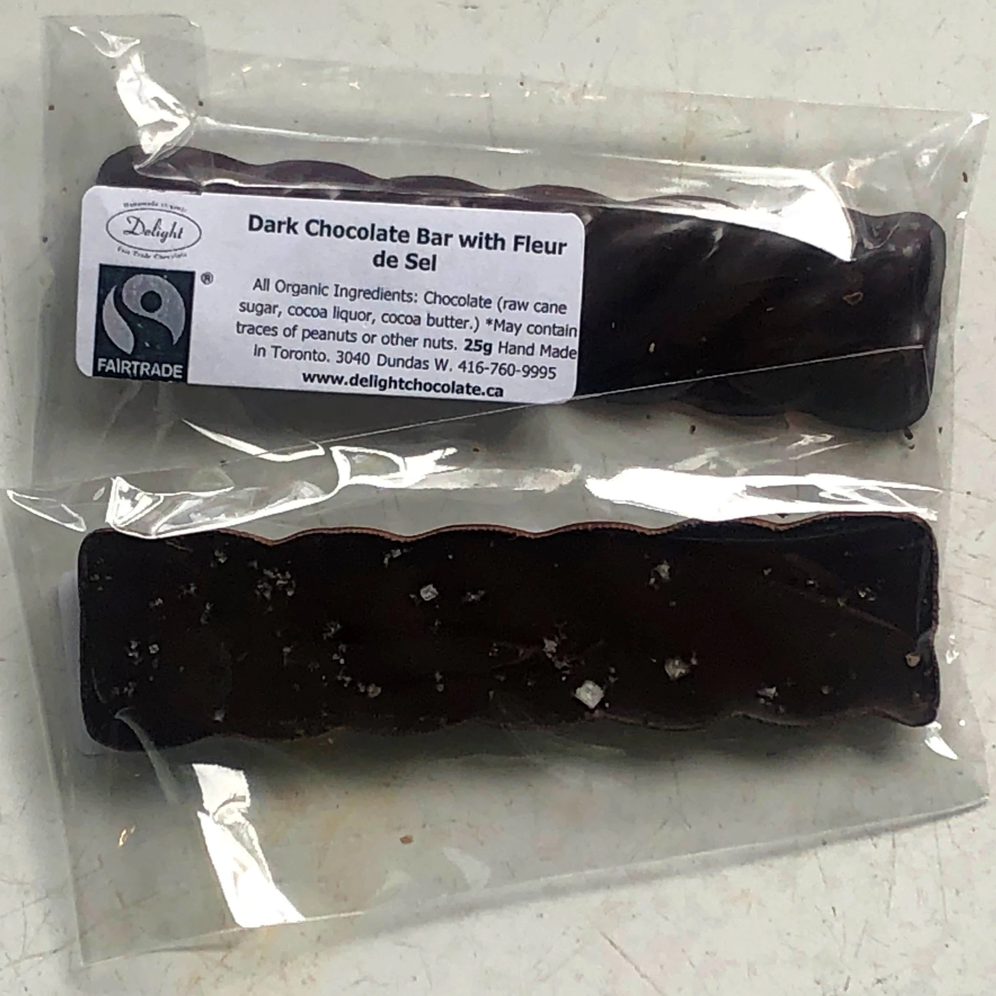 Delight Mini Dark Chocolate Bar with Fleur de Sel.