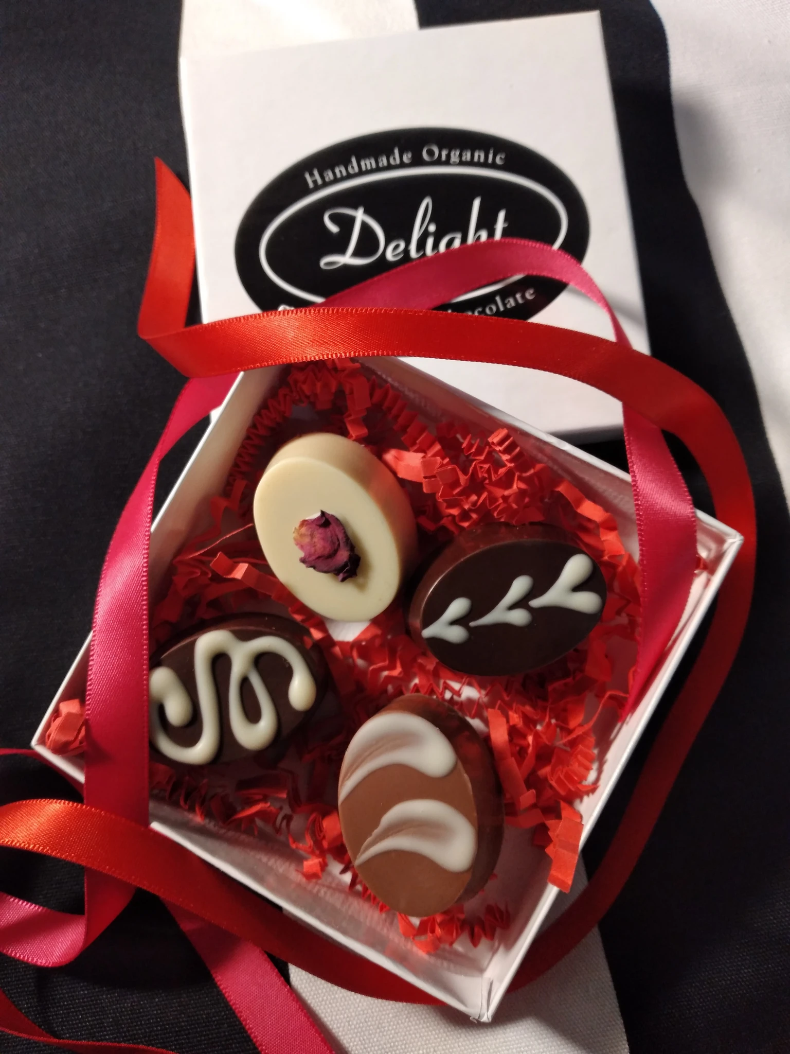 Delight Box of Four Valentine's Day Chocolates - Allons Y  Delivery